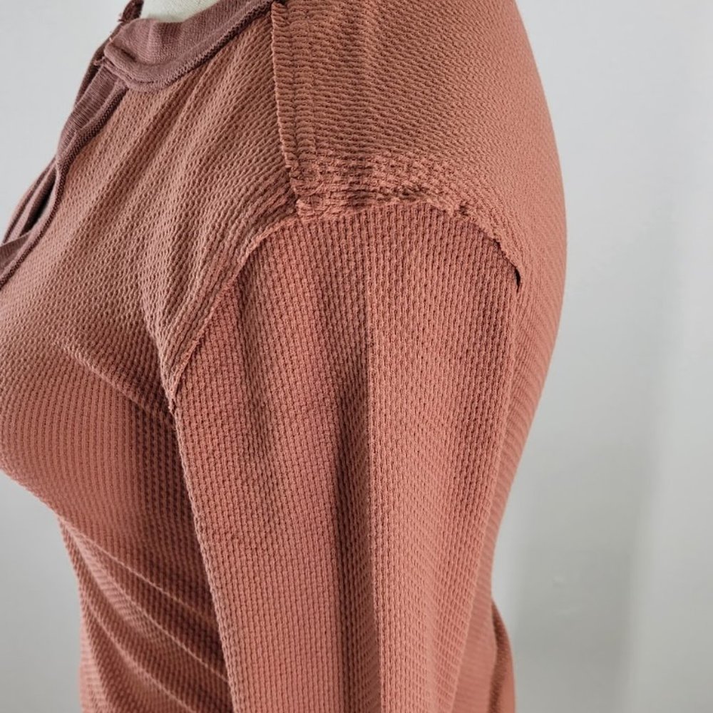 FREE PEOPLE / WTF mikah cuff thermal top Sz S NEW - Picture 4 of 11